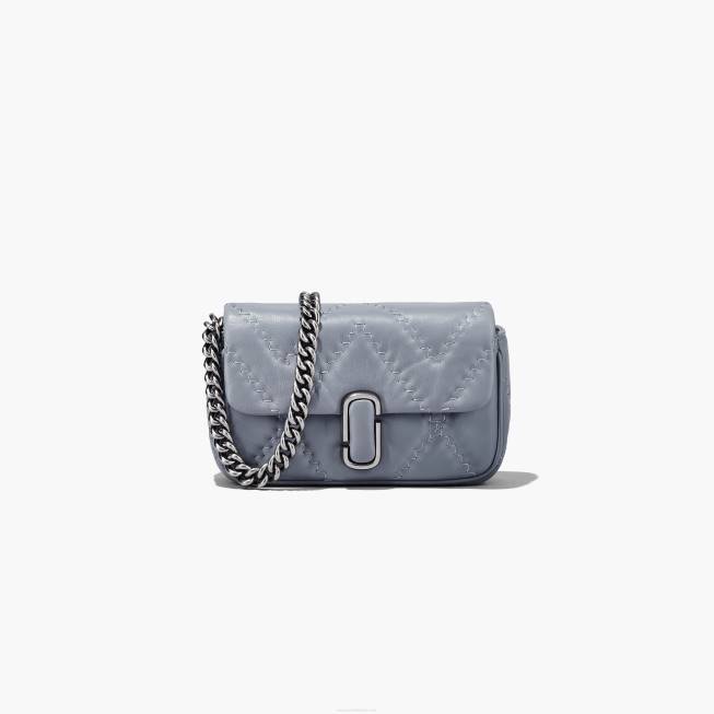 dk Marc Jacobs den quiltede læder mini taske wolf grey 402Z208