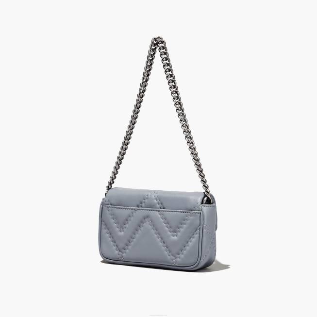 dk Marc Jacobs den quiltede læder mini taske wolf grey 402Z208