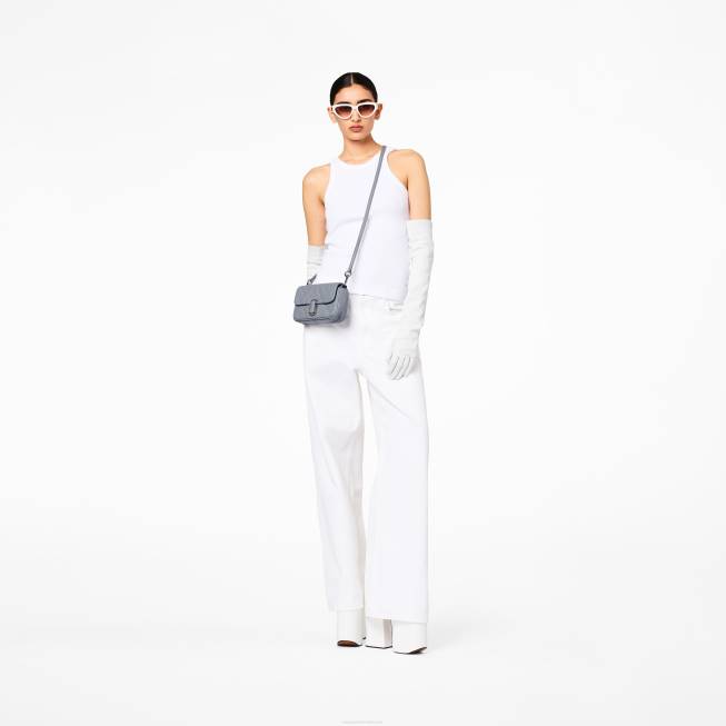 dk Marc Jacobs den quiltede læder mini taske wolf grey 402Z208