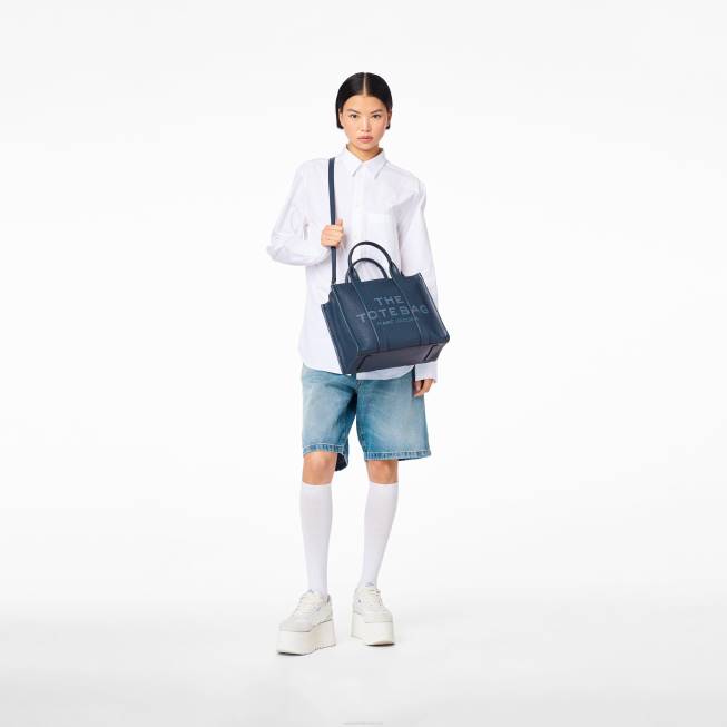 dk Marc Jacobs den mellemstore mulepose i læder blå hav 402Z45