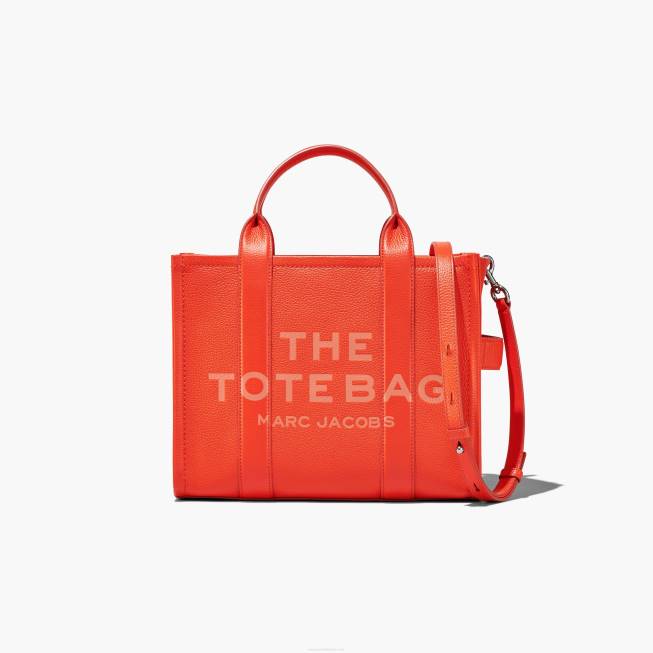 dk Marc Jacobs den mellemstore mulepose i læder elektrisk orange 402Z1