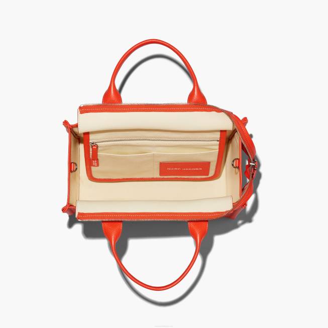 dk Marc Jacobs den mellemstore mulepose i læder elektrisk orange 402Z1