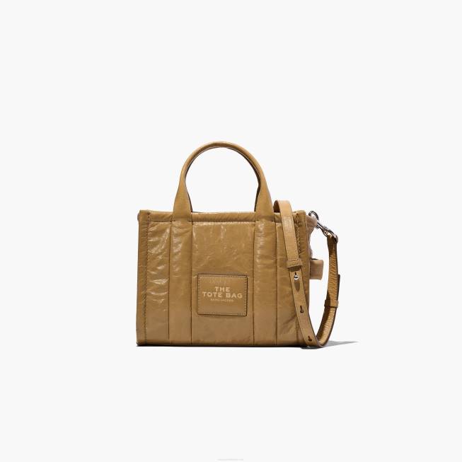 dk Marc Jacobs den skinnende crinkle mini-tote lysebrun 402Z114