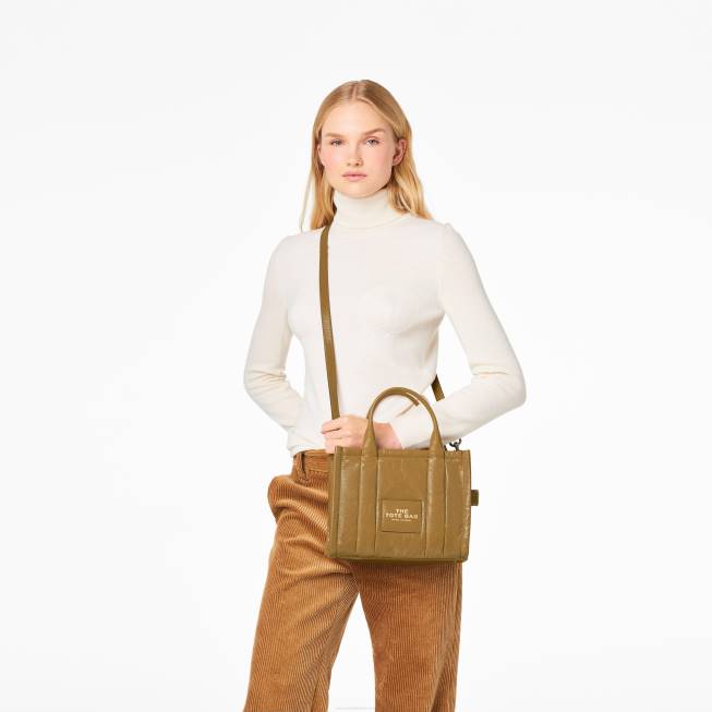 dk Marc Jacobs den skinnende crinkle mini-tote lysebrun 402Z114