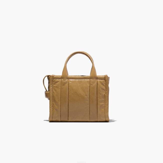 dk Marc Jacobs den skinnende crinkle mini-tote lysebrun 402Z114