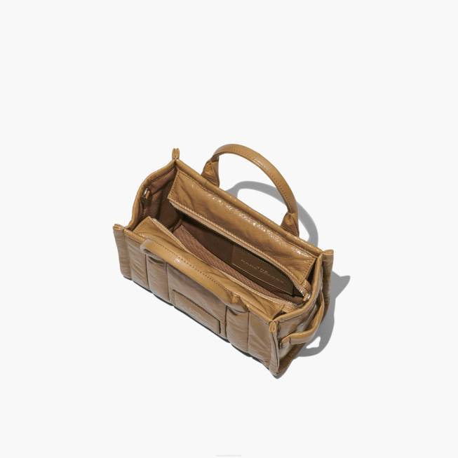 dk Marc Jacobs den skinnende crinkle mini-tote lysebrun 402Z114