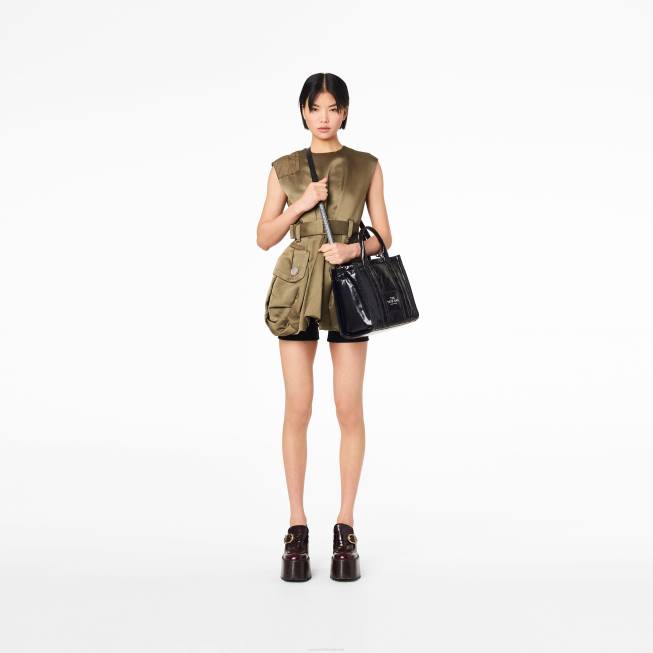 dk Marc Jacobs den skinnende krinkle mellemstore mulepose sort 402Z111