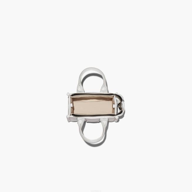 dk Marc Jacobs den skinnende krinkle mikrotote hvid 402Z110
