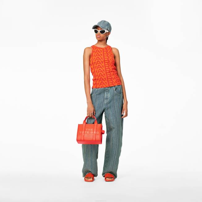 dk Marc Jacobs læder mini mulepose elektrisk orange 402Z2
