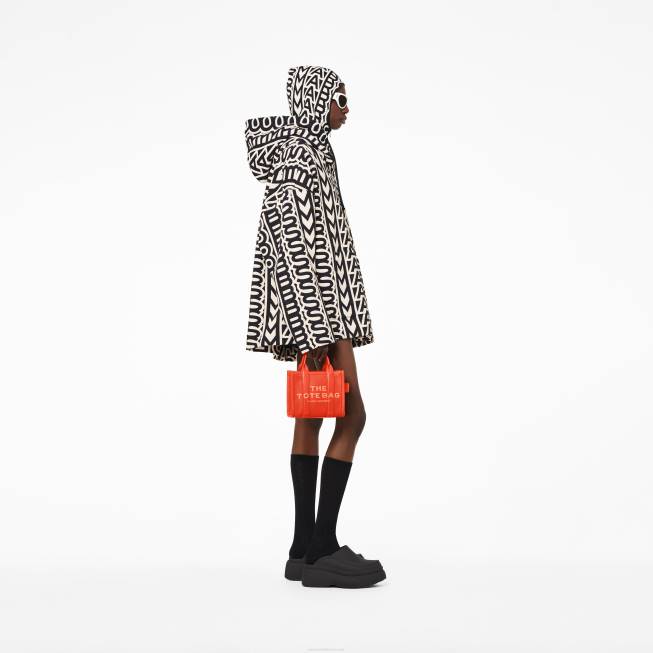 dk Marc Jacobs mikro-tote-taske i læder elektrisk orange 402Z3