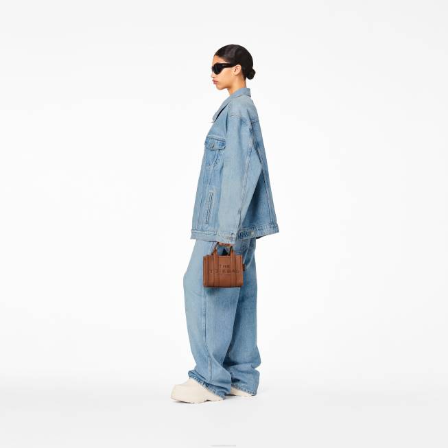 dk Marc Jacobs mikro-tote tasken i læder argan olie 402Z31