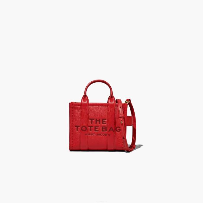 dk Marc Jacobs mikro-tote tasken i læder, ægte rød 402Z23