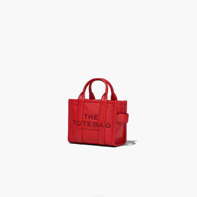 dk Marc Jacobs mikro-tote tasken i læder, ægte rød 402Z23