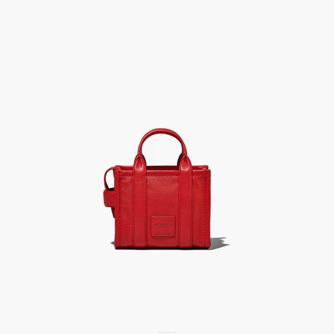 dk Marc Jacobs mikro-tote tasken i læder, ægte rød 402Z23