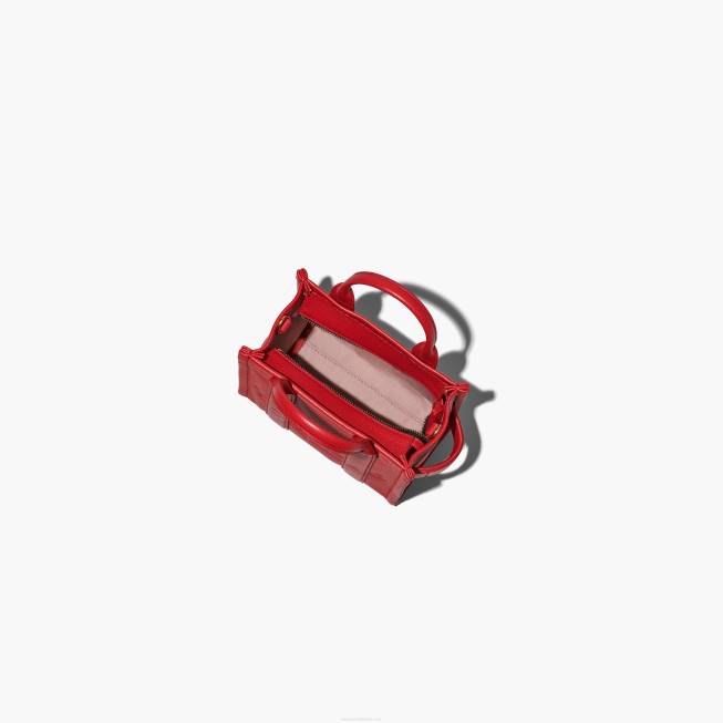 dk Marc Jacobs mikro-tote tasken i læder, ægte rød 402Z23