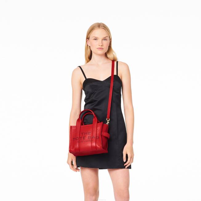 dk Marc Jacobs mini mulepose i læder ægte rød 402Z22