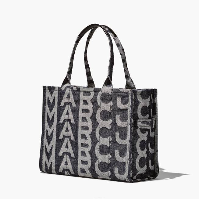 dk Marc Jacobs monogram denim stor tote denim blå 402Z90