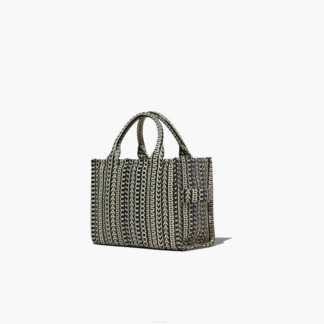 dk Marc Jacobs monogram læder mini tote sort/hvid 402Z78