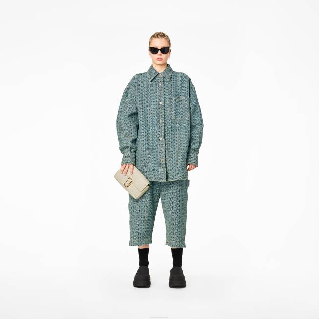 dk Marc Jacobs monogram læder skuldertaske kaki 402Z196
