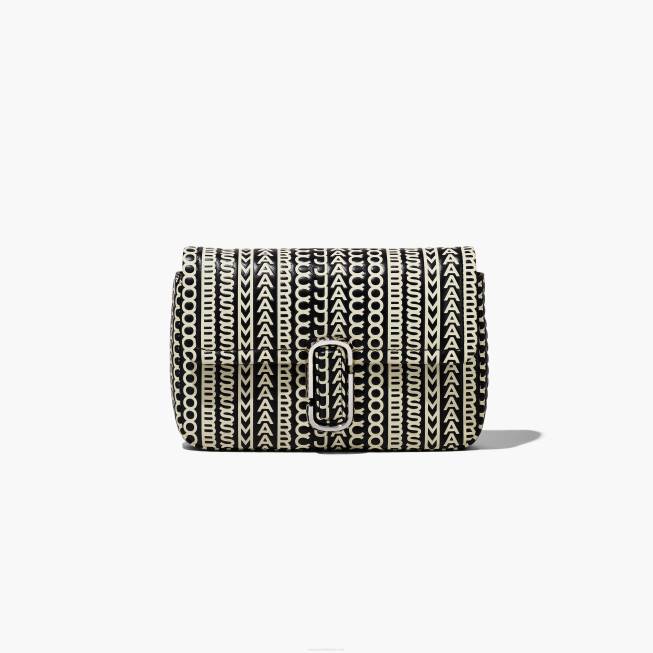 dk Marc Jacobs monogram læder skuldertaske sort/hvid 402Z217