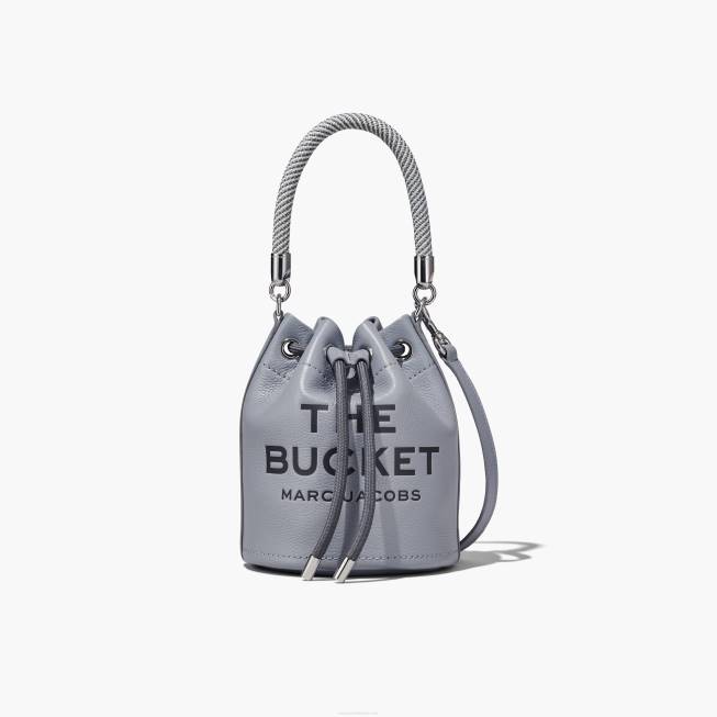 dk Marc Jacobs læder bucket tasken wolf grey 402Z134