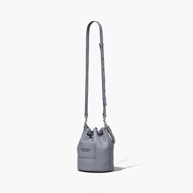 dk Marc Jacobs læder bucket tasken wolf grey 402Z134