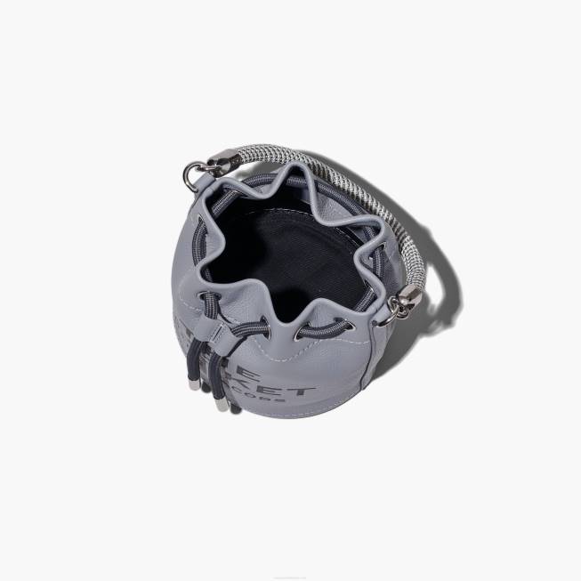 dk Marc Jacobs læder bucket tasken wolf grey 402Z134