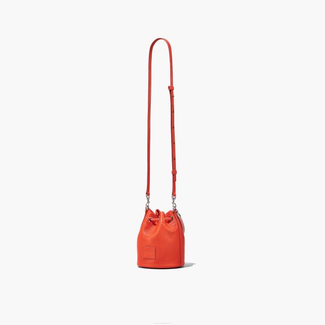 dk Marc Jacobs læder micro bucket taske elektrisk orange 402Z121