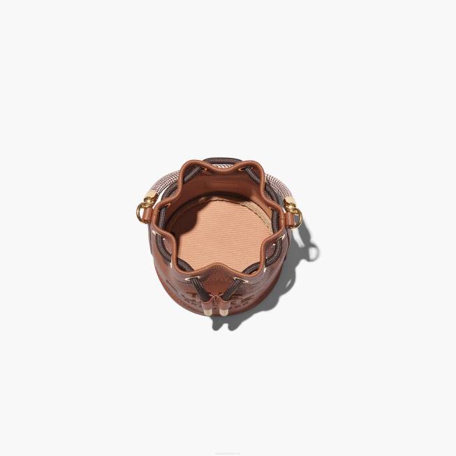 dk Marc Jacobs læder micro bucket tasken argan olie 402Z123