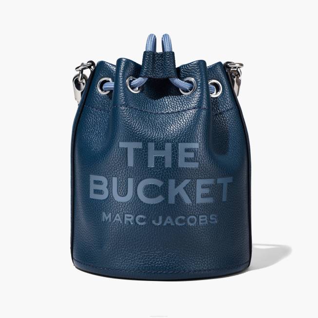 dk Marc Jacobs læderbøtteposen blå hav 402Z135