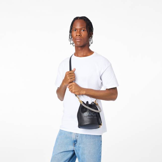 dk Marc Jacobs læderbøtteposen sort 402Z130