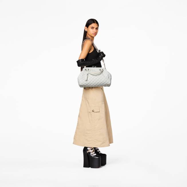 dk Marc Jacobs re-edition quiltet læder stam taske sky hvid 402Z202