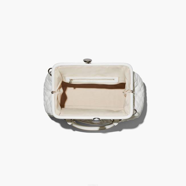 dk Marc Jacobs re-edition quiltet læder stam taske sky hvid 402Z202