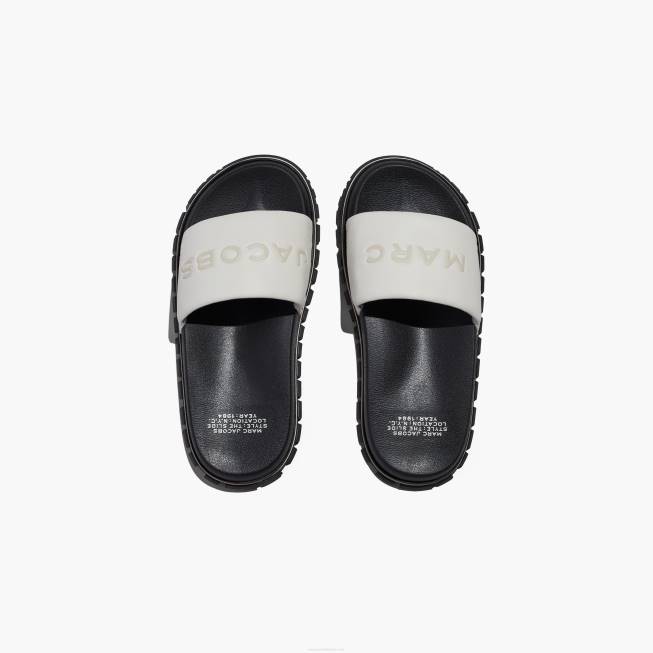 dk Marc Jacobs læder slide bomuld hvid 402Z588