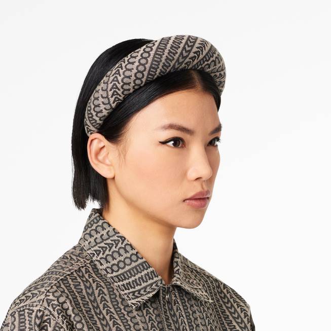 dk Marc Jacobs monogram hovedbånd naturlig jacquard 402Z398