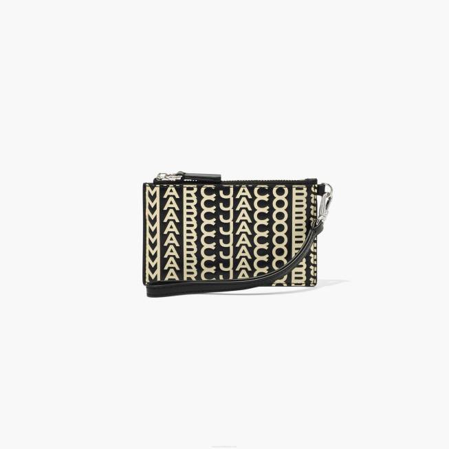 dk Marc Jacobs monogram læder top lynlås armbånd sort/hvid 402Z306