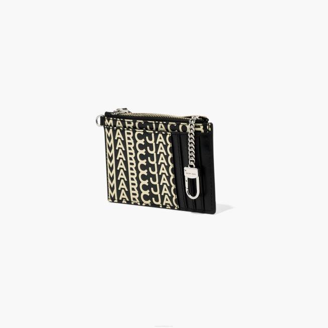 dk Marc Jacobs monogram læder top lynlås armbånd sort/hvid 402Z306