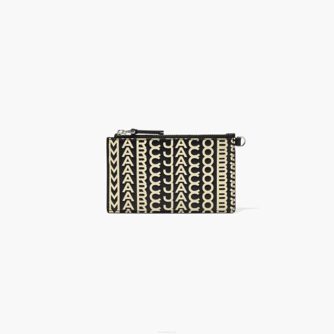 dk Marc Jacobs monogram læder top lynlås armbånd sort/hvid 402Z306
