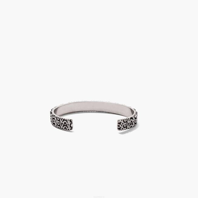 dk Marc Jacobs det monogramgraverede armbånd i ældet sølv 402Z424