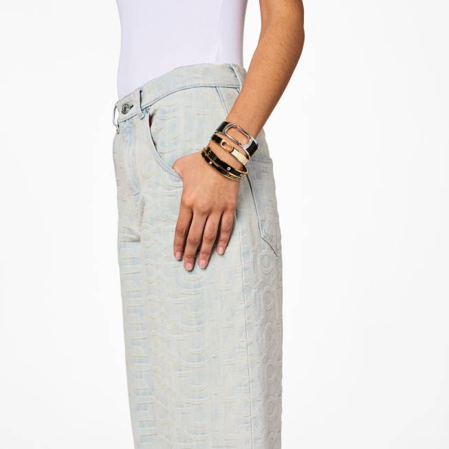 dk Marc Jacobs det store hængselarmring sort/sølv 402Z427