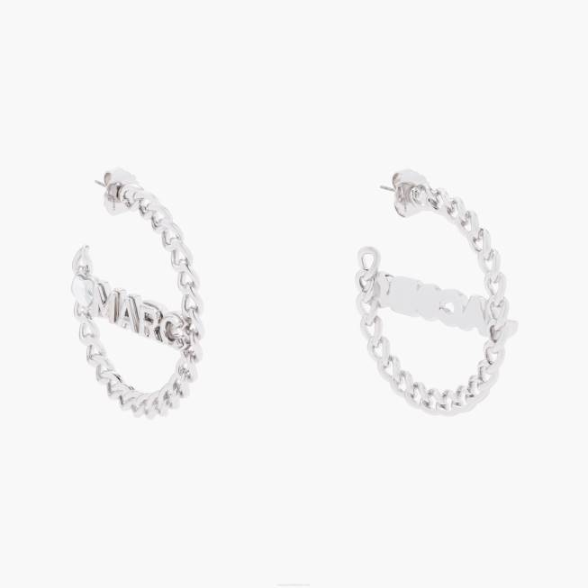dk Marc Jacobs de charmerede kædebøjler krystal/sølv 402Z445