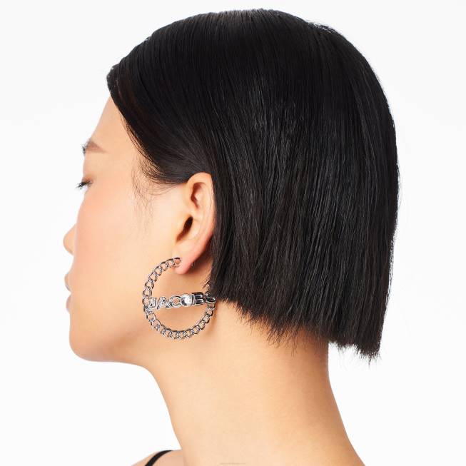 dk Marc Jacobs de charmerede kædebøjler krystal/sølv 402Z445