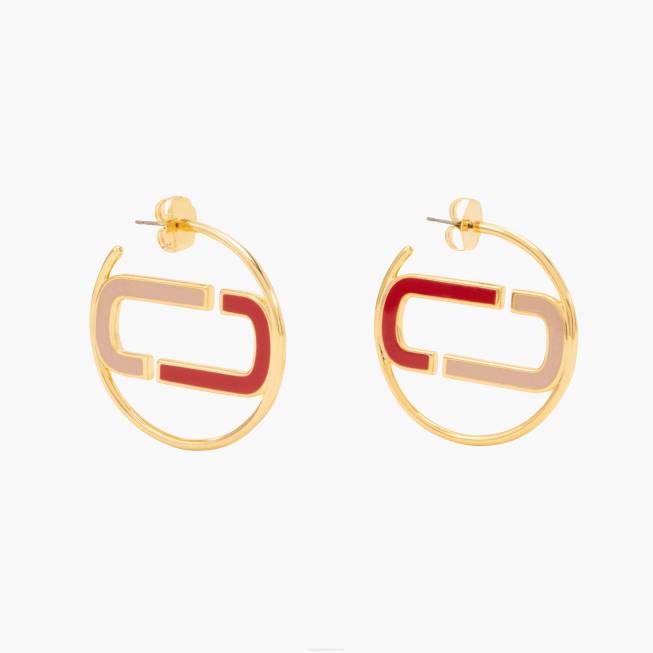dk Marc Jacobs farveblokken ringer ægte rød multi/guld 402Z451