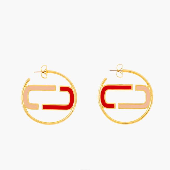 dk Marc Jacobs farveblokken ringer ægte rød multi/guld 402Z451