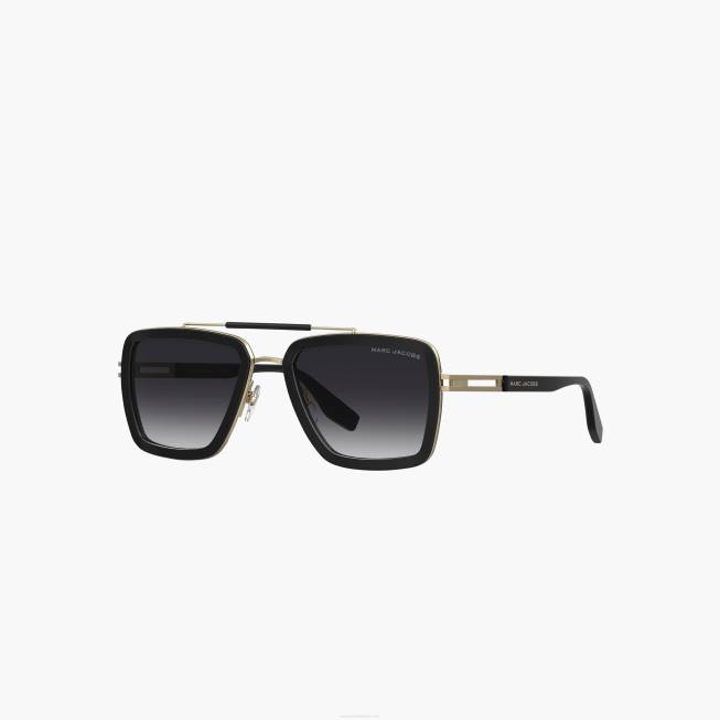 dk Marc Jacobs ikon firkantede pilot solbriller sort 402Z381