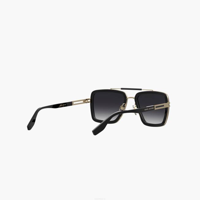 dk Marc Jacobs ikon firkantede pilot solbriller sort 402Z381