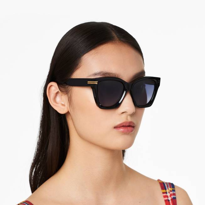 dk Marc Jacobs ikon kant overdimensionerede firkantede solbriller sorte 402Z388