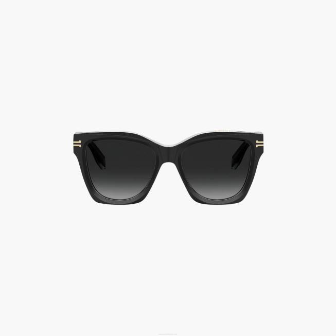 dk Marc Jacobs ikon kant overdimensionerede firkantede solbriller sorte 402Z388