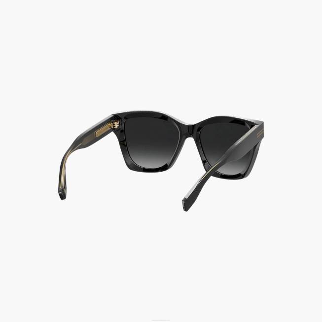 dk Marc Jacobs ikon kant overdimensionerede firkantede solbriller sorte 402Z388