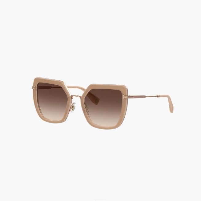 dk Marc Jacobs ikon overdimensionerede sommerfugle solbriller nøgen/guld 402Z380